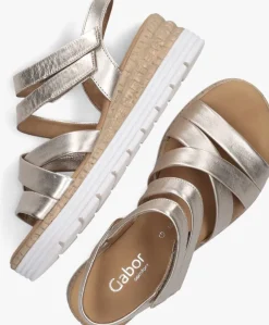 beige gabor sandalen met hak 702.2