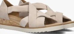 beige gabor sandalen met hak 782