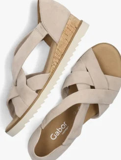 beige gabor sandalen met hak 782