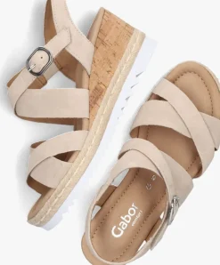 beige gabor sandalen met hak 832