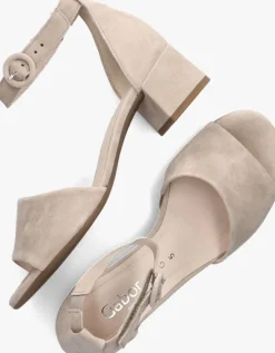 beige gabor sandalen met hak 902