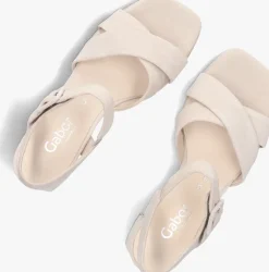beige gabor sandalen met hak 953