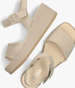 beige gabor sandalen met hak 531