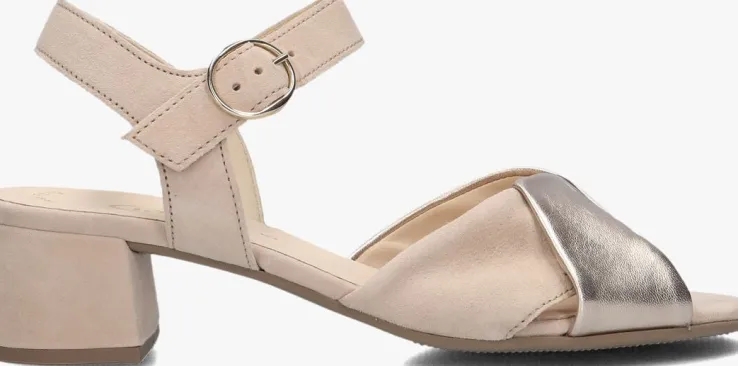 beige gabor sandalen met hak 772.1