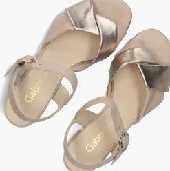 beige gabor sandalen met hak 772.1