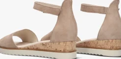 beige gabor sandalen met hak 780.2
