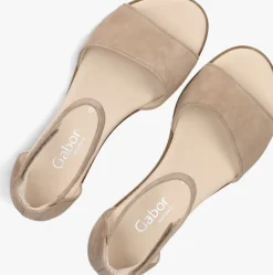 beige gabor sandalen met hak 780.2