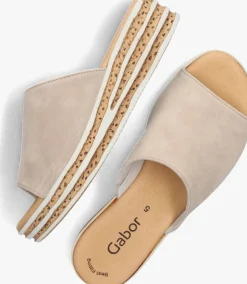 beige gabor slippers 559