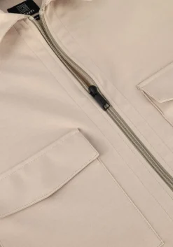 beige genti overshirts oaks shirt jacket zip s2095-1997