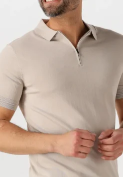 beige genti polo polo zip ss k2053-1260