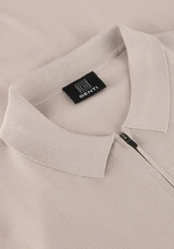 beige genti polo polo zip ss k2053-1260