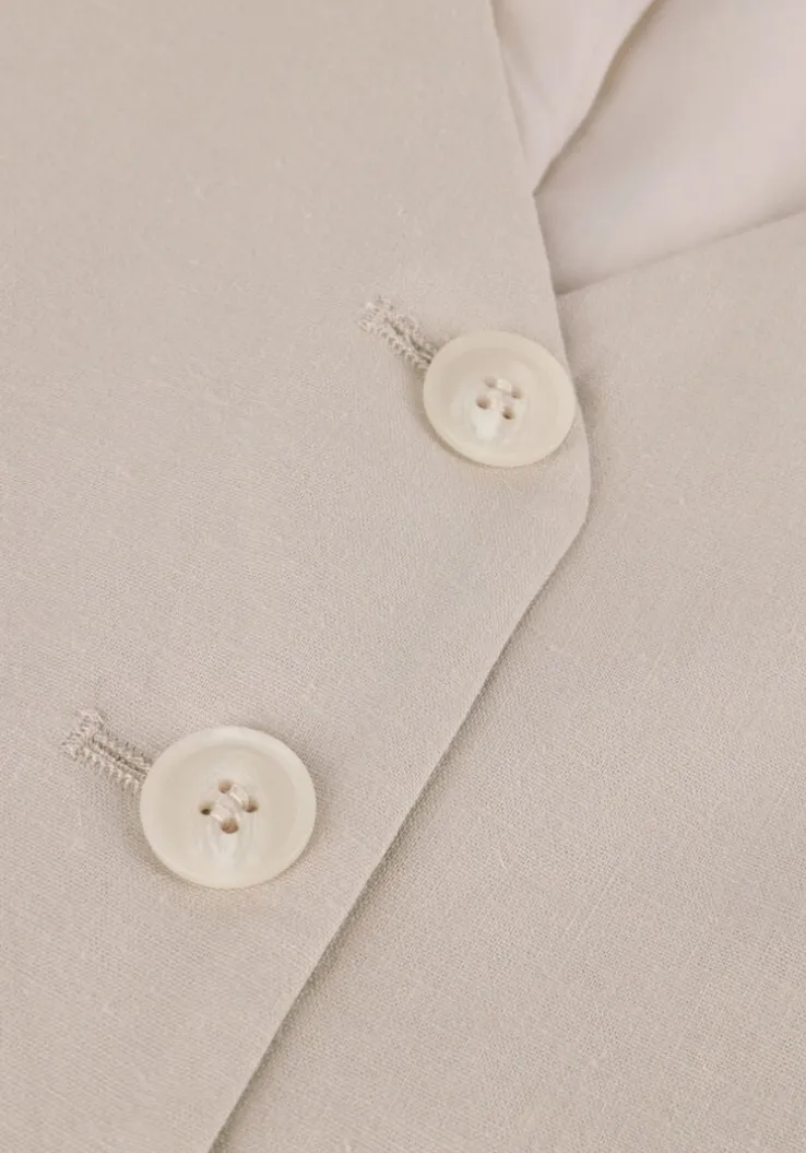 beige gestuz gilet lizagz linen waistcoat