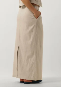 beige gestuz maxirok lizagz linen hw skirt