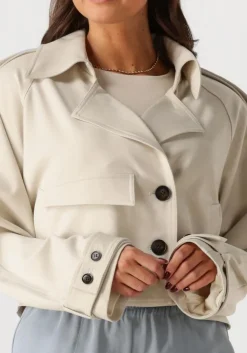 beige gestuz trenchcoats gzedina short jacket