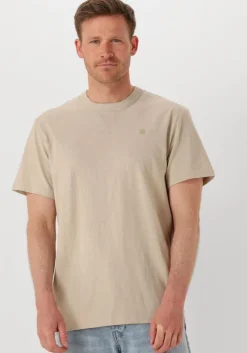 beige g-star raw t-shirt nifous r t