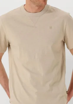 beige g-star raw t-shirt nifous r t