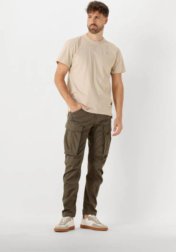 beige g-star raw t-shirt nifous r t