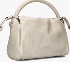 beige guess handtas amys drawstring crossbody