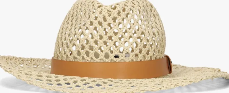 beige guess hoed fedora hat