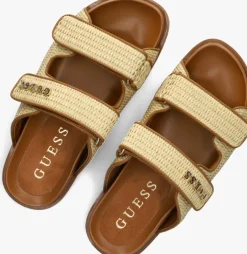 beige guess platte sandalen fadelize