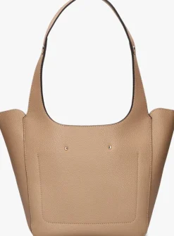 beige guess schoudertas helina tote