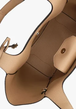 beige guess schoudertas helina tote