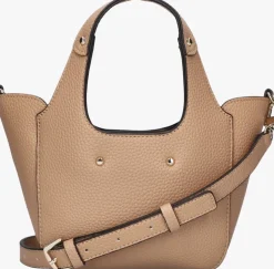beige guess schoudertas helina mini tote