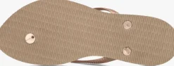 beige havaianas teenslippers slim point