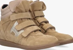 beige hip hoge sneakers h1556