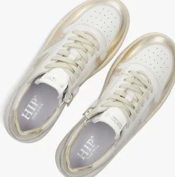 beige hip lage sneakers h1618
