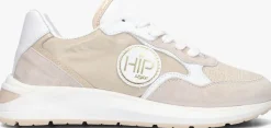 beige hip lage sneakers h1094