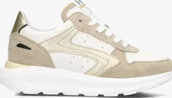 beige hip lage sneakers h1572