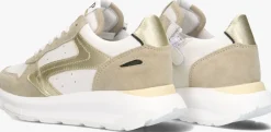 beige hip lage sneakers h1572