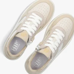 beige hip lage sneakers h1885