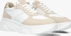 beige hip lage sneakers h1889