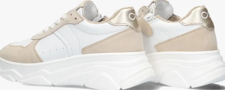 beige hip lage sneakers h1889