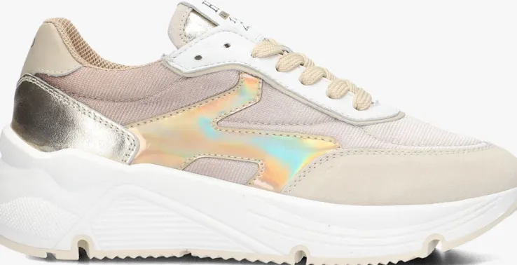 beige hip lage sneakers h1835