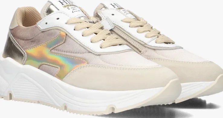 beige hip lage sneakers h1835