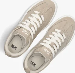 beige hub lage sneakers miami w