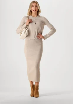 beige inwear maxirok udeliaiw rib skirt