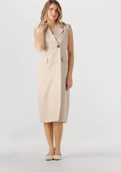 beige inwear midi jurk naxaiw blazer dress