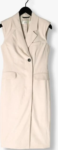beige inwear midi jurk naxaiw blazer dress
