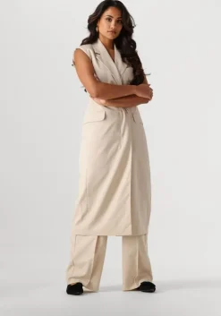 beige inwear midi jurk naxaiw blazer dress