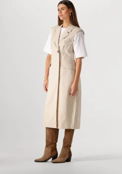 beige inwear midi jurk naxaiw blazer dress