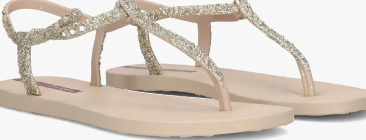 beige ipanema platte sandalen class brilha