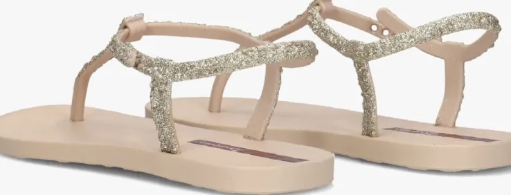 beige ipanema platte sandalen class brilha
