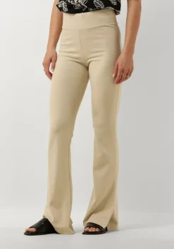beige jansen amsterdam flared broek hv407 flaired legging