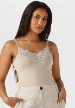 beige jansen amsterdam top alora hemdje tc 103 spaghetti with lace
