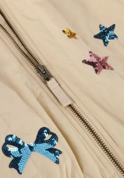 beige konges slojd jack juno sequi bomber jacket