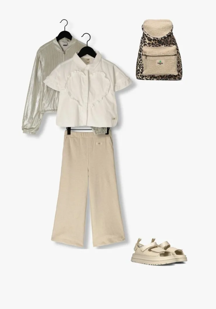 beige labo de colores flared broek cuba